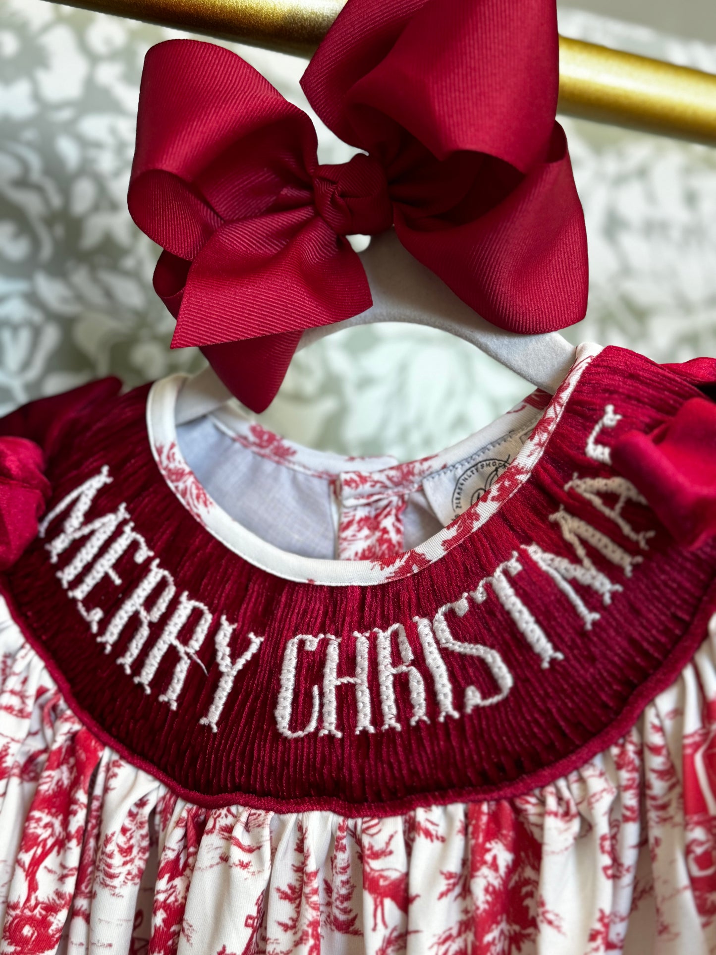 Santa Toile Girl Dress
