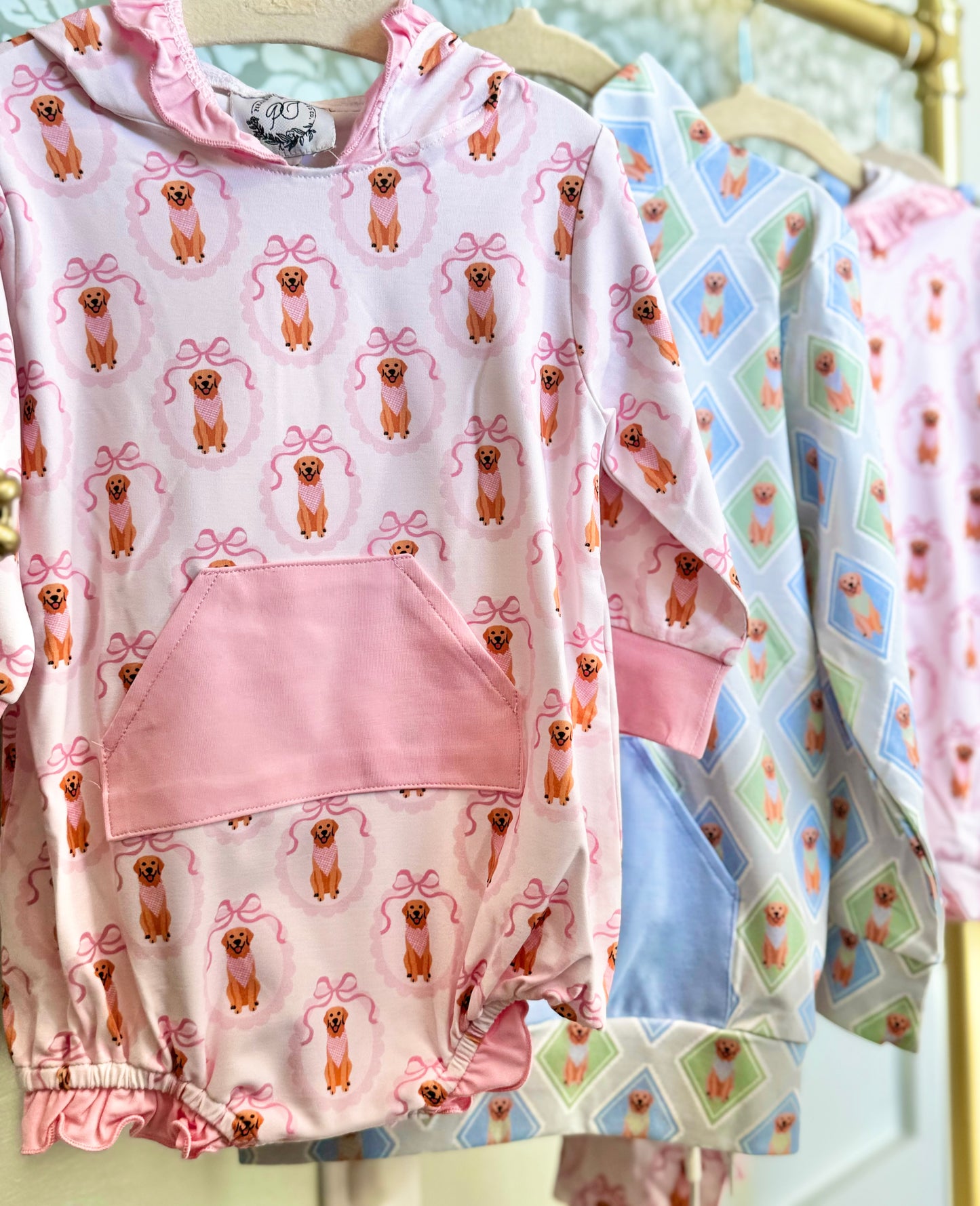 Puppies in Pink Jogger Set