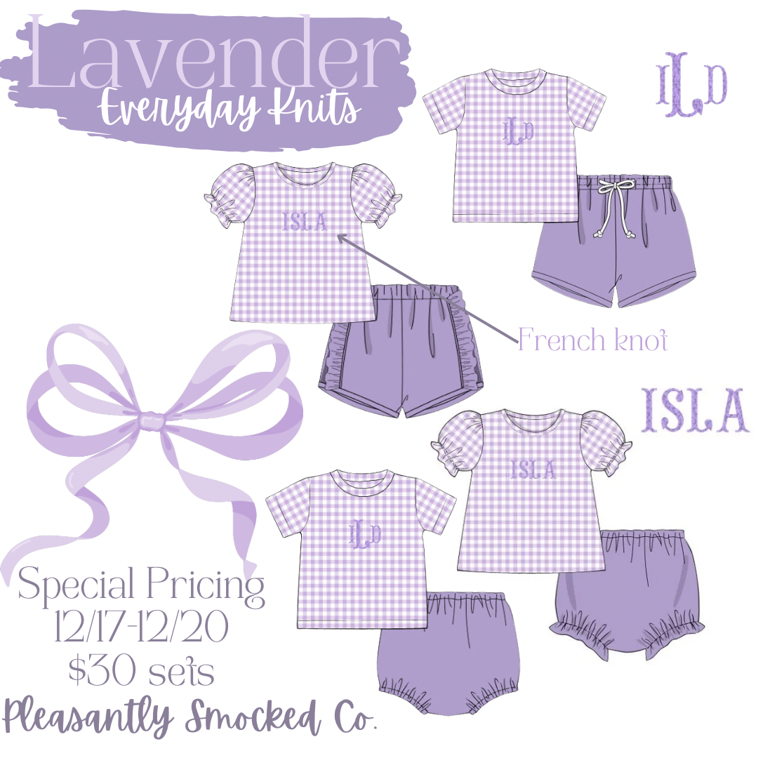 Lavender Casual Collection Girl Bloomer Set