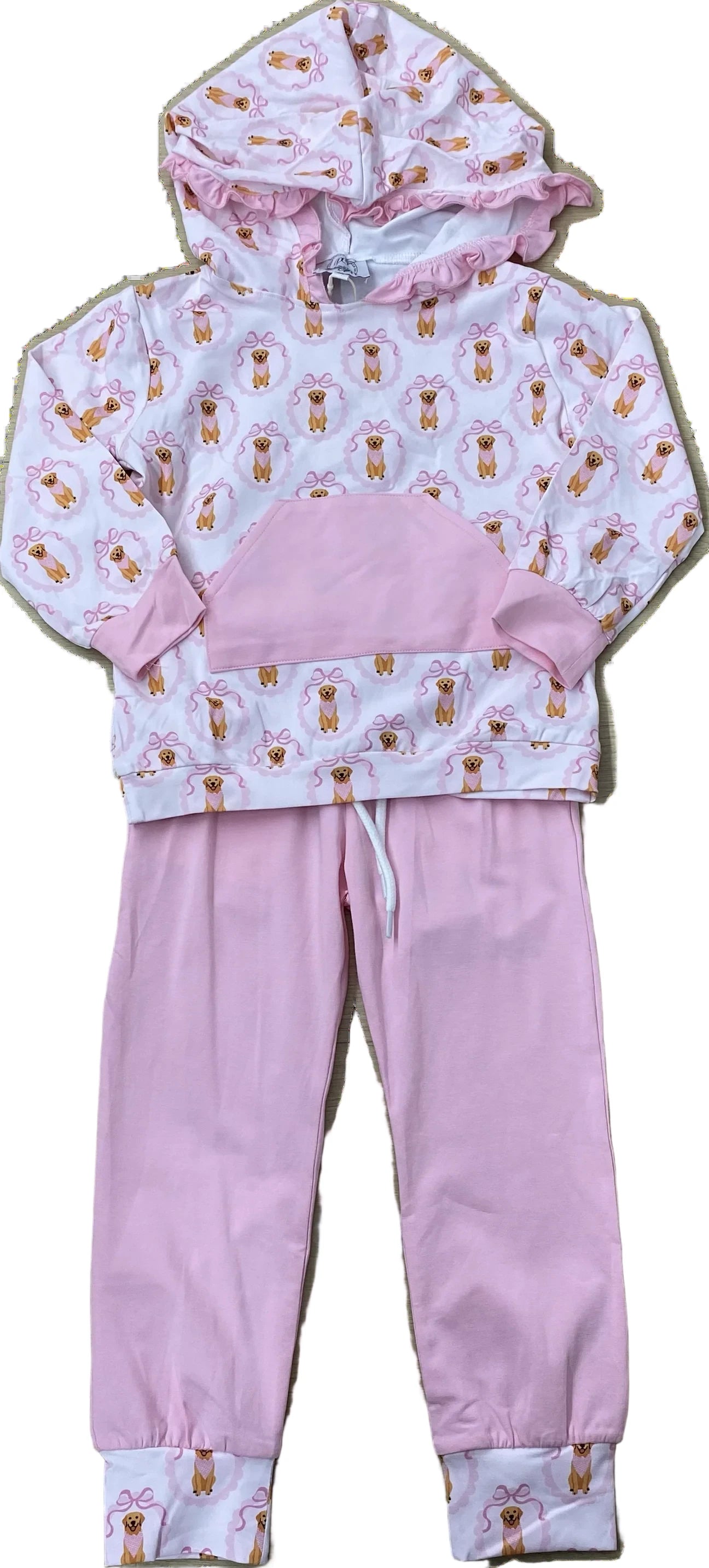 Puppies in Pink Jogger Set