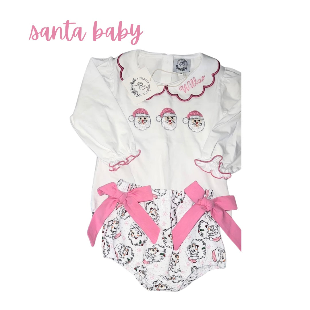 Santa Baby Girls Diaper Set (no personalization)